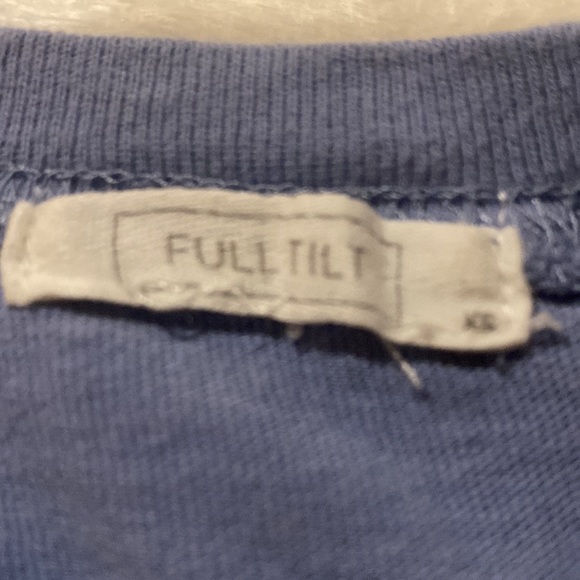 striped y2k blue and white crop top - Picture 3 of 3